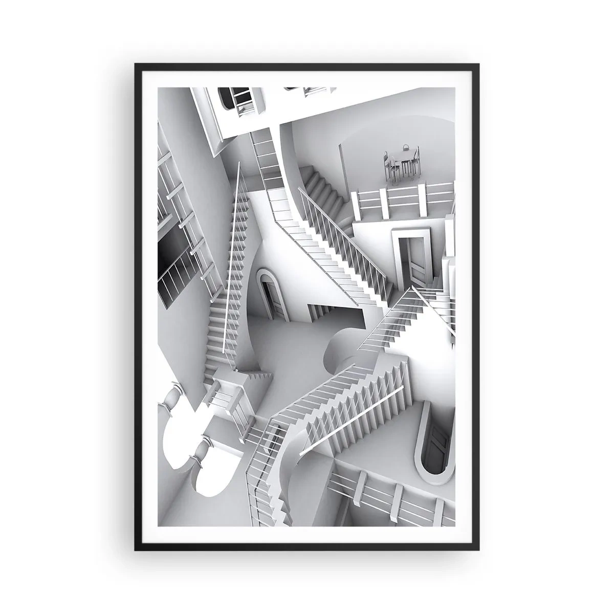 Póster en marco negro - Paradojas del espacio - 70x100 cm