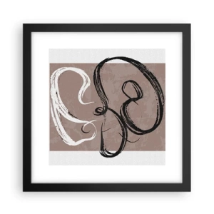 Póster en marco negro - Composición: la búsqueda de la plenitud - 30x30 cm