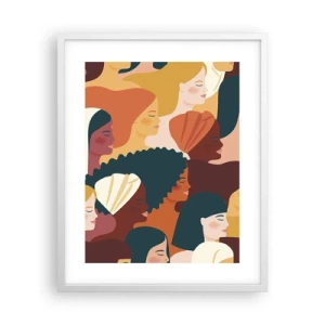 Póster en marco blanco - La feminidad - 40x50 cm