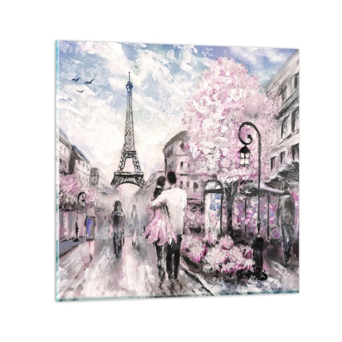 Cuadro sobre vidrio - Impresiones sobre Vidrio - La ciudad del amor - 30x30 cm