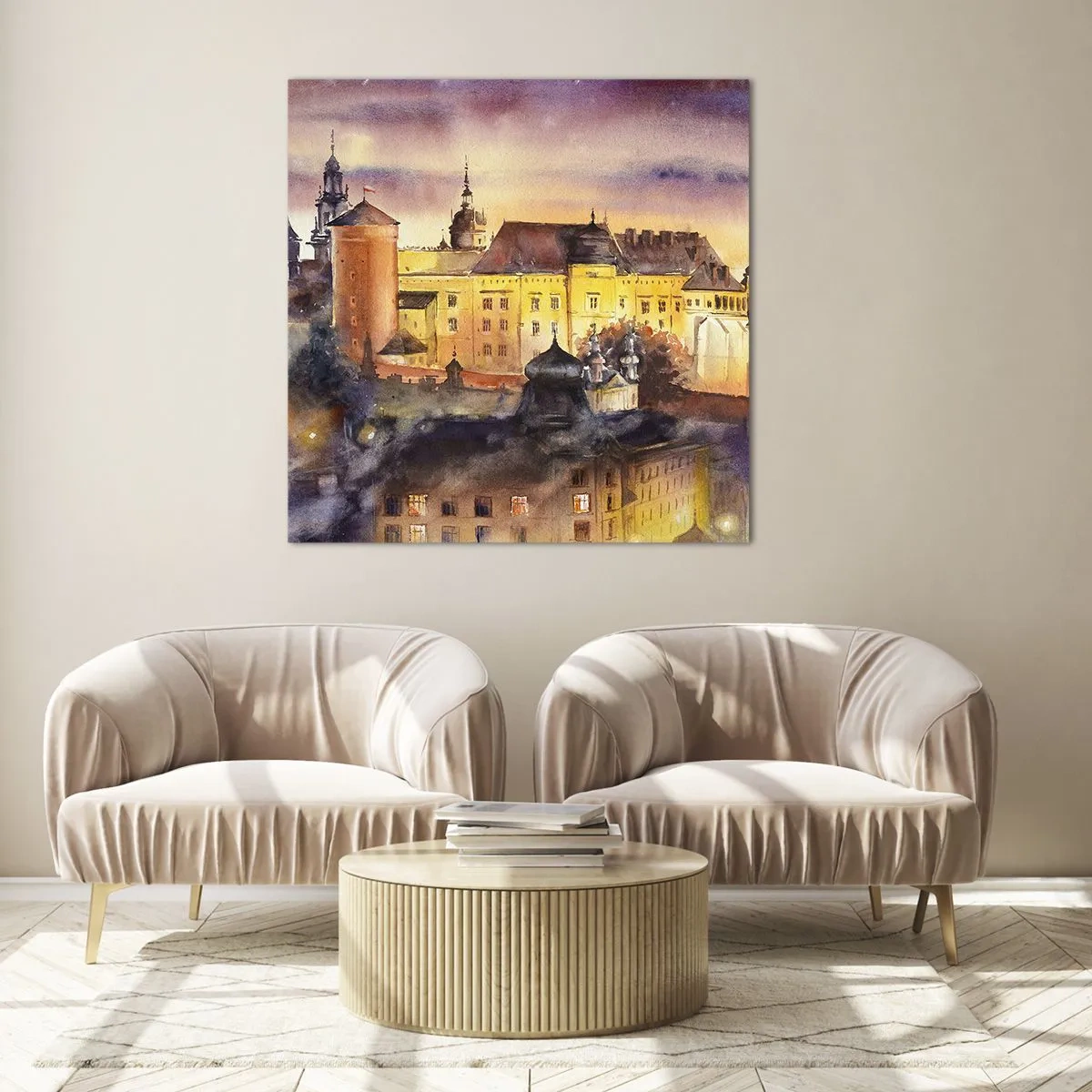 Cuadro sobre vidrio - Impresiones sobre Vidrio - Una historia y un cuento - 70x70 cm