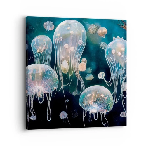 Cuadro sobre lienzo - Impresión de Imagen - Globos submarinos - 30x30 cm