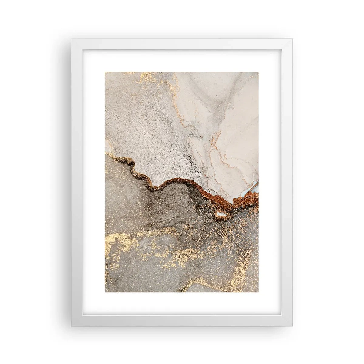 Póster en marco blanco - En la frontera de los colores - 30x40 cm