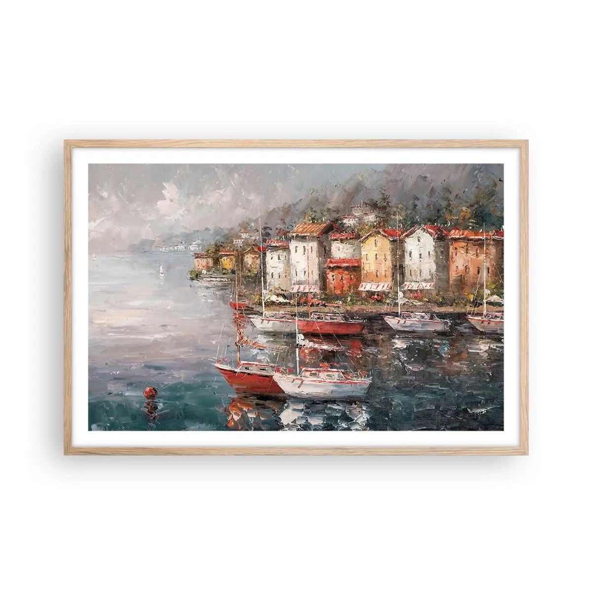 Póster en marco roble claro - Un refugio romántico - 91x61 cm