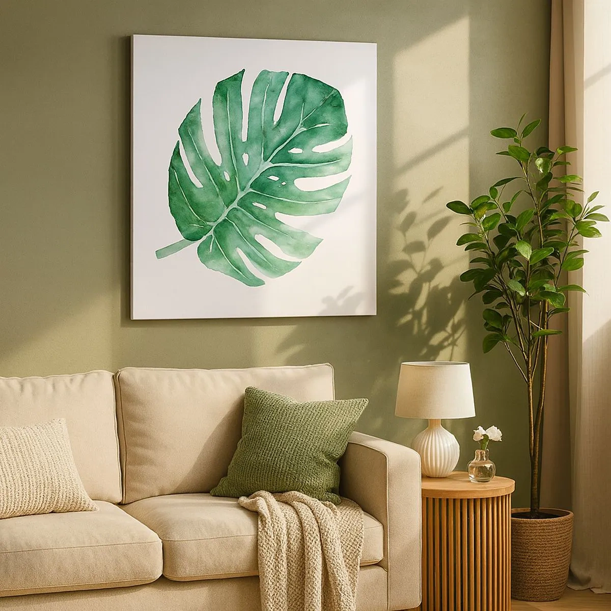 Cuadro sobre lienzo - Impresión de Imagen - Concepto verde - 30x30 cm