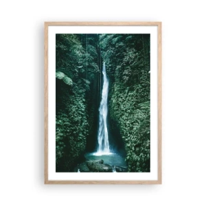 Póster en marco roble claro - Balneario tropical - 50x70 cm