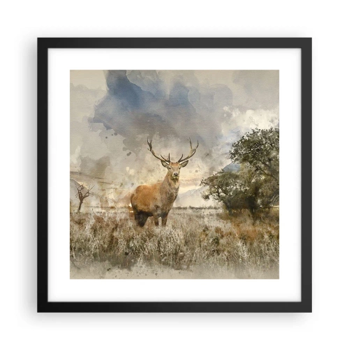 Póster en marco negro - Dignidad - fuerza - encanto - 40x40 cm