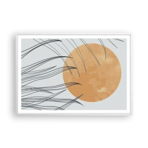 Póster en marco blanco - Siempre hacia el sol - 100x70 cm