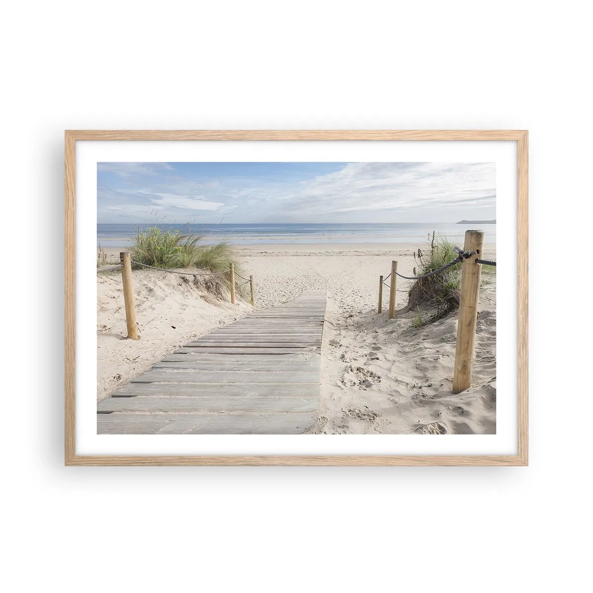 Póster en marco roble claro - Hasta el horizonte - 70x50 cm