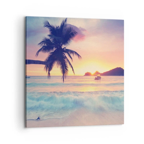 Cuadro sobre lienzo - Impresión de Imagen - Atardecer en la bahía - 60x60 cm