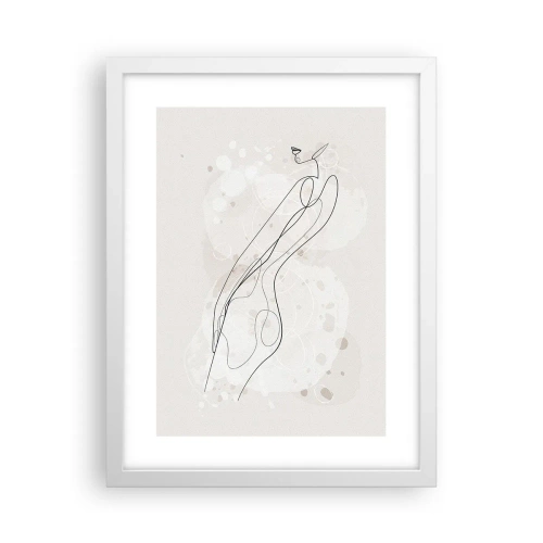 Póster en marco blanco - Una mirada no dice nada y al mismo tiempo lo dice todo - 30x40 cm