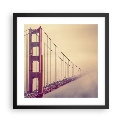 Póster en marco negro - Entre el cielo y la tierra - 40x40 cm