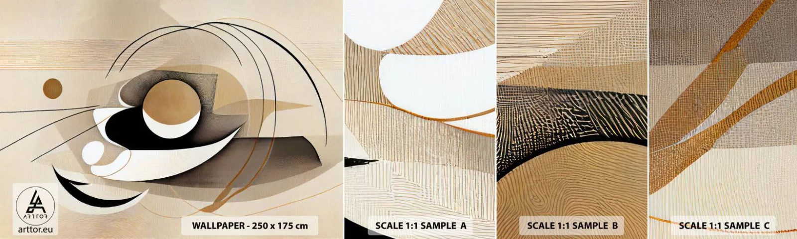 Muestra De Fotomural Standard Eco - Composición: la esencia de las cosas - Abstracción, Moderno, Pedazo - 100x30 cm