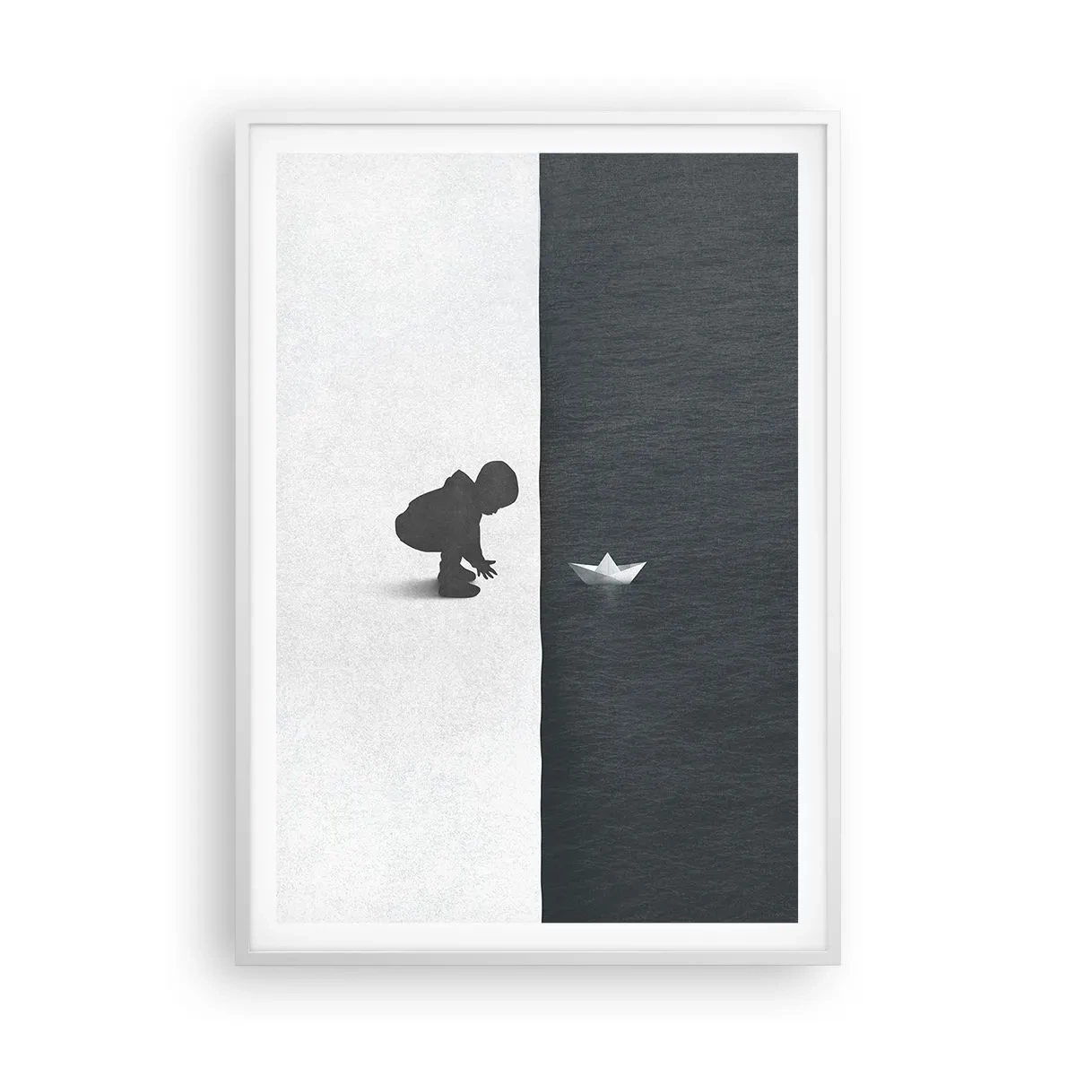 Póster en marco blanco - Una gran expedición náutica - 70x100 cm