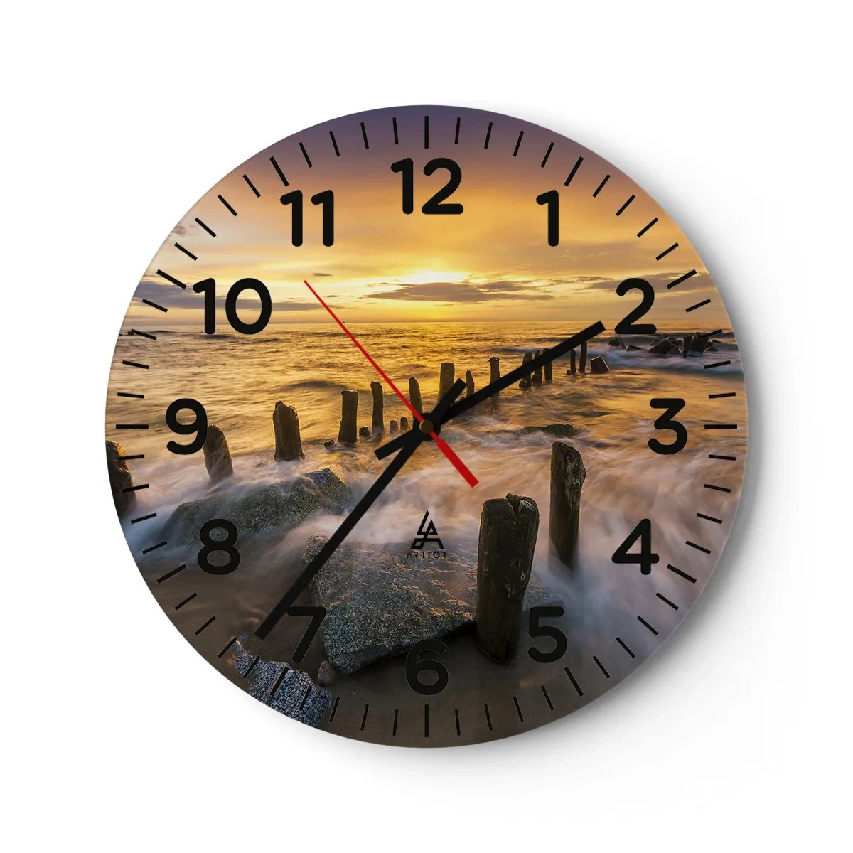 Reloj de pared - Reloj de vidrio - La cruda belleza del Báltico - 30x30 cm