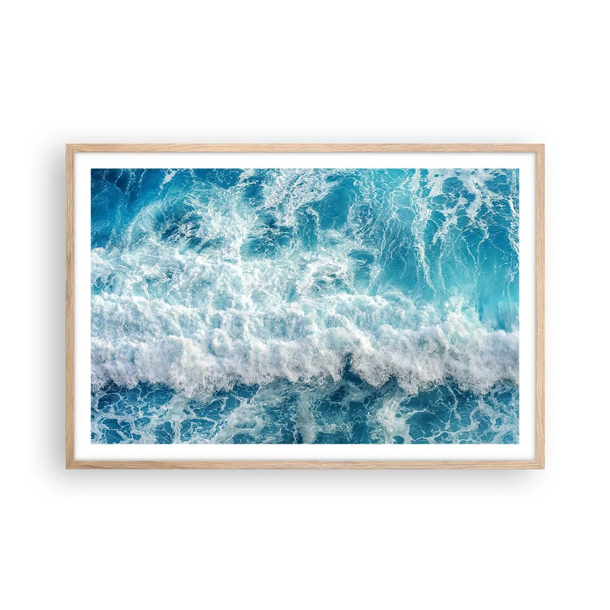 Póster en marco roble claro - Alegre y con mucho brío - 91x61 cm