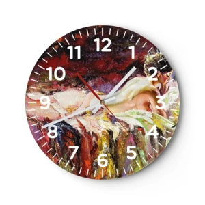 Reloj de pared - Reloj de vidrio - Una Venus reflexiva - 30x30 cm