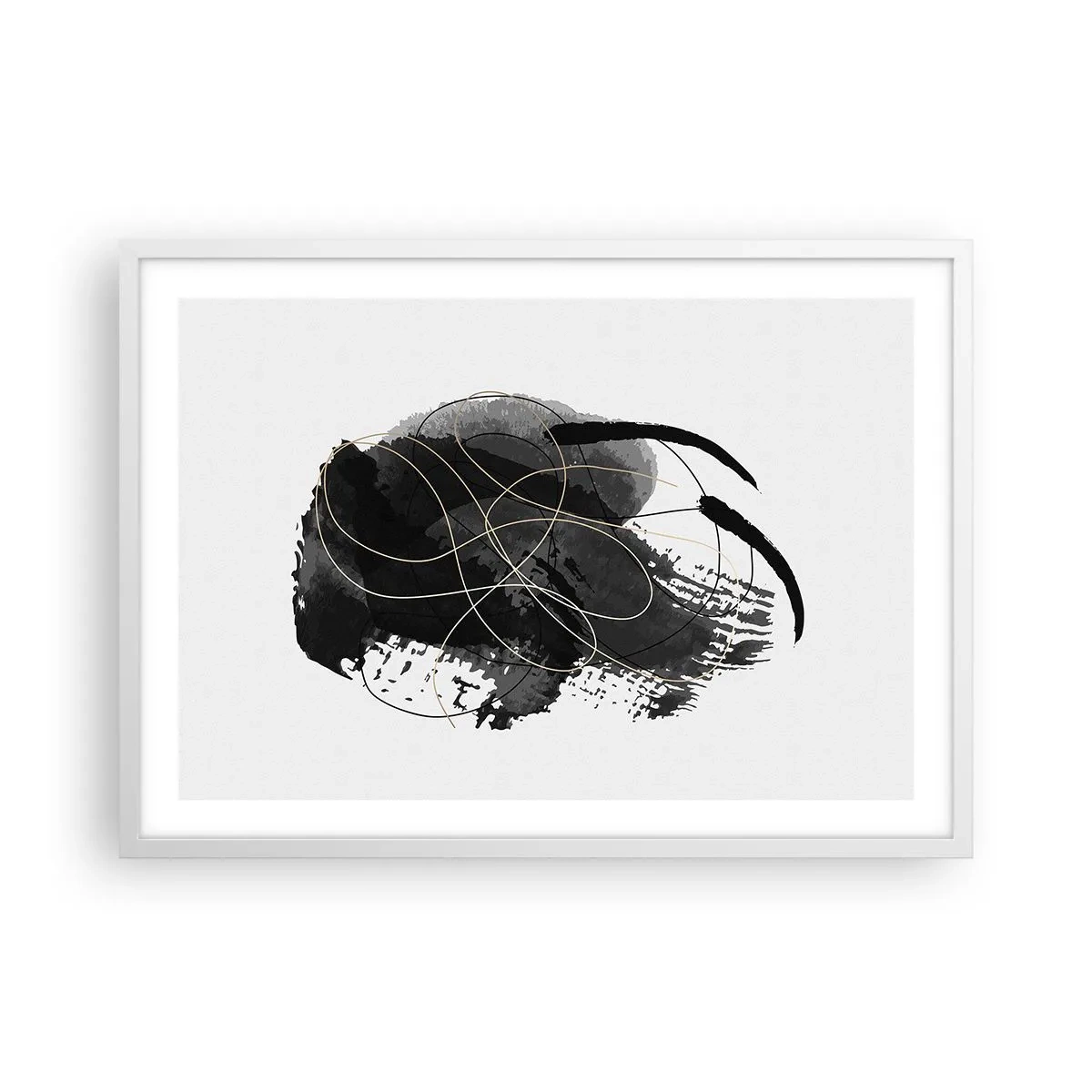 Póster en marco blanco - Salió de la negrura - 70x50 cm