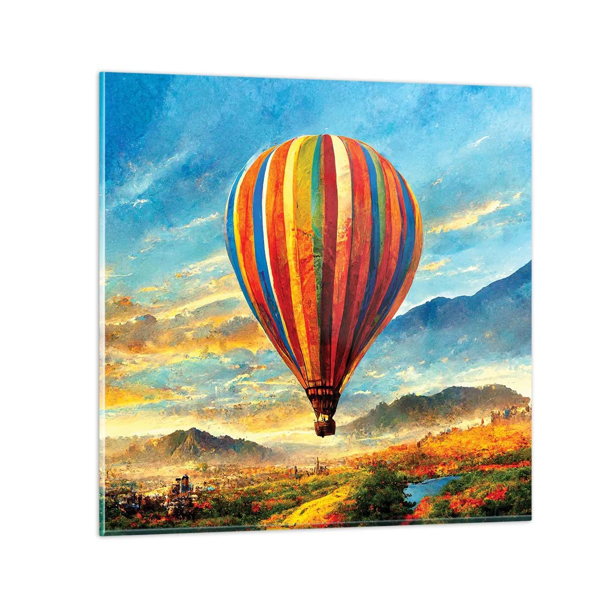 Cuadro sobre vidrio - Impresiones sobre Vidrio - En silencio se ve el horizonte - 60x60 cm