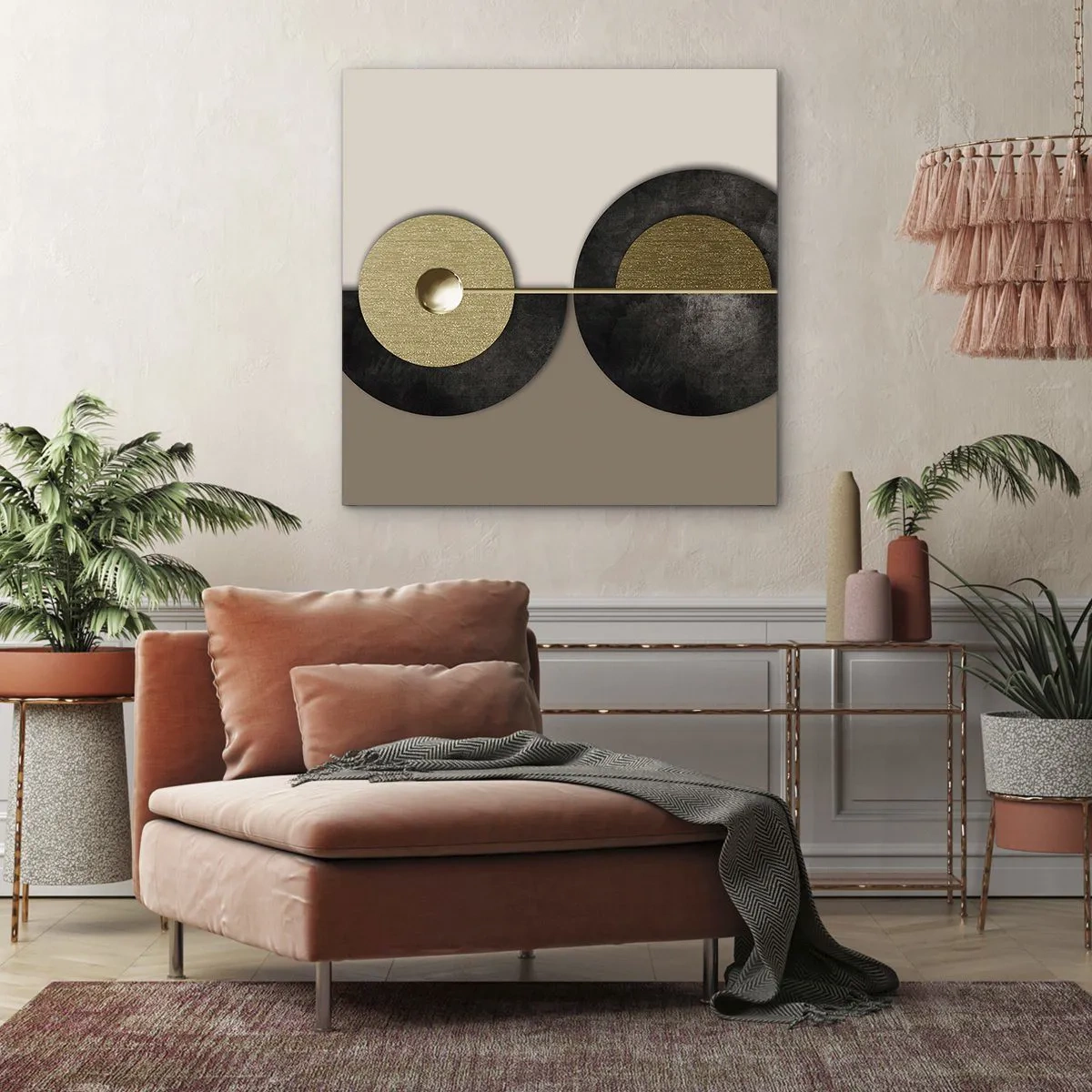 Cuadro sobre lienzo - Impresión de Imagen - Variaciones en torno a un círculo - 70x70 cm