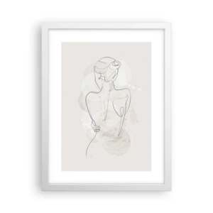 Póster en marco blanco - Como un cuerpo sensible - 30x40 cm