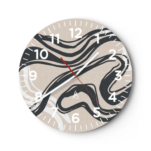 Reloj de pared - Reloj de vidrio - Expresión multiplicada - 40x40 cm