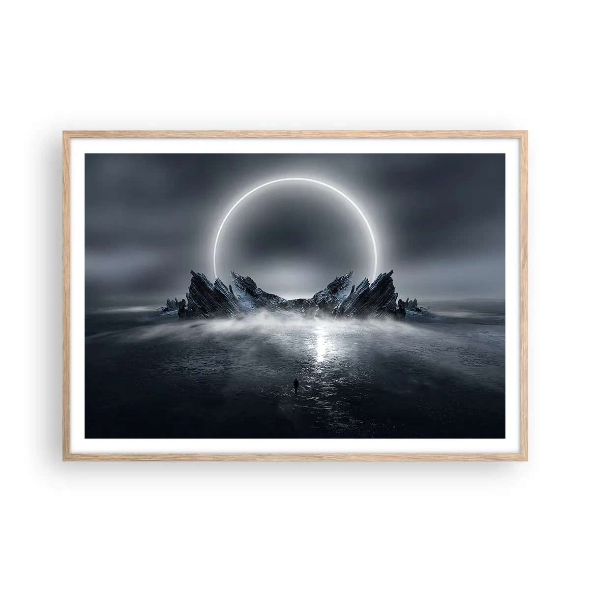 Póster en marco roble claro - El final del cuento - 100x70 cm