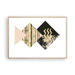 Póster en marco roble claro - No es tan sencillo - 100x70 cm