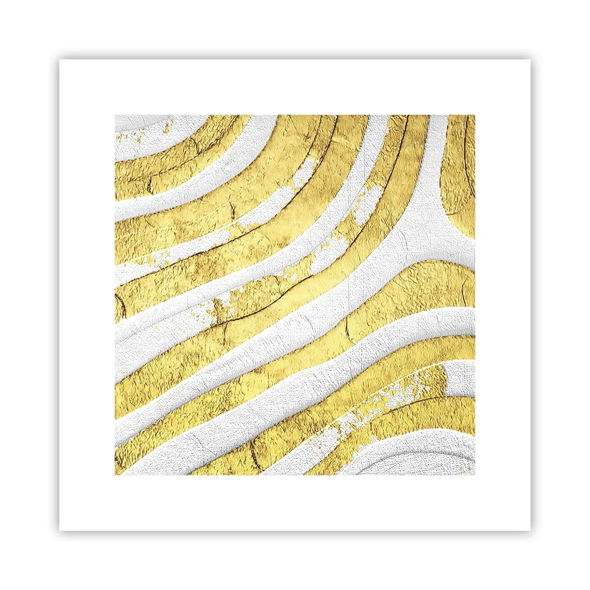 Póster - Una composición en blanco y oro - 30x30 cm