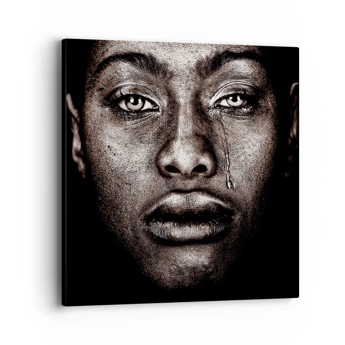 Cuadro sobre lienzo - Impresión de Imagen - Una lágrima - 40x40 cm