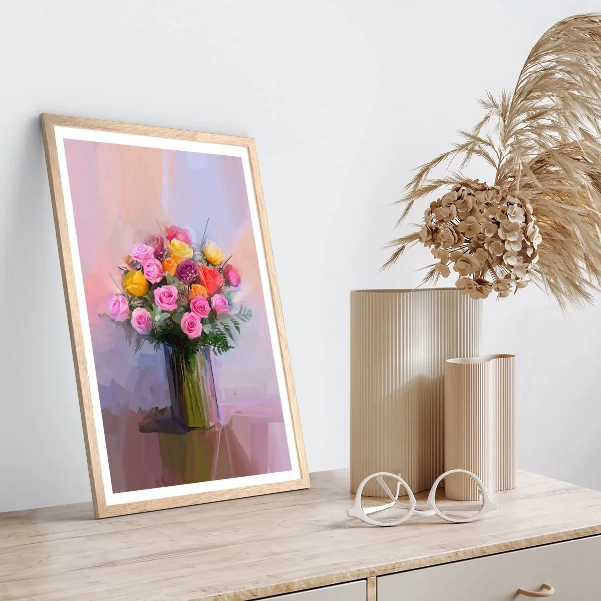 Póster en marco roble claro - Belleza inmortalizada - 61x91 cm