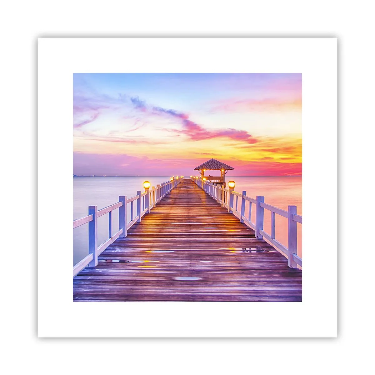 Póster - El silencio lila-dorado de la tarde - 30x30 cm