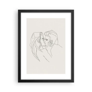 Póster en marco negro - Unión y sentimiento - 30x40 cm