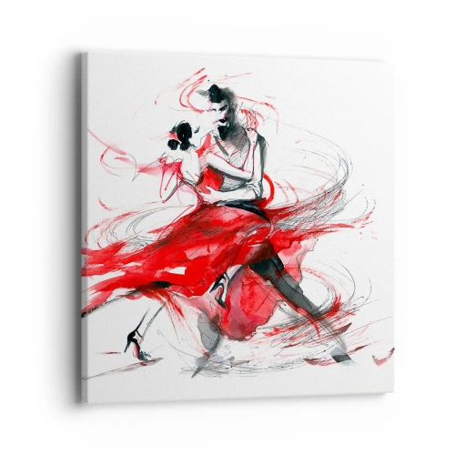 Cuadro sobre lienzo - Impresión de Imagen - El tango: el ritmo de la pasión - 40x40 cm