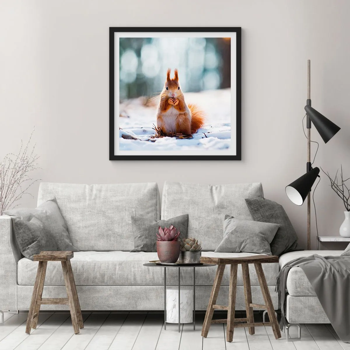 Póster en marco negro - ¿Qué estás mirando? - 30x30 cm