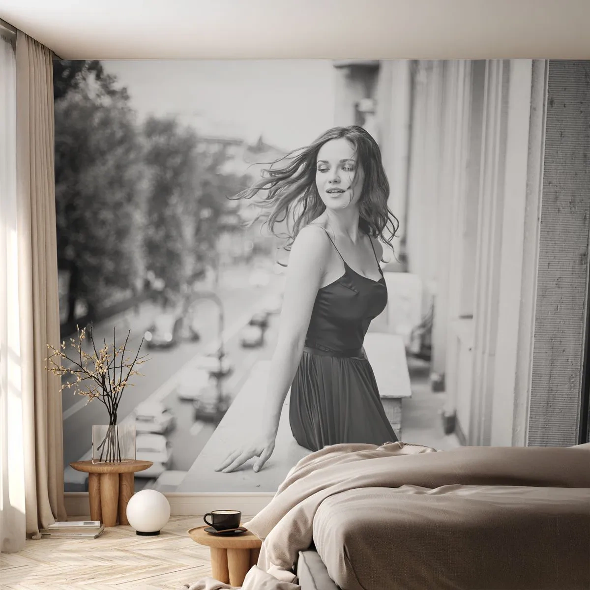 Fotomural Autadhesivo Deluxe Sticker - Ciertamente, parisina - Mujer, Ciudad, Arquitectura - 250x175 cm