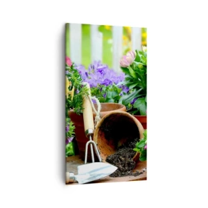 Cuadro sobre lienzo - Impresión de Imagen - El jardín de Sofía - 45x80 cm