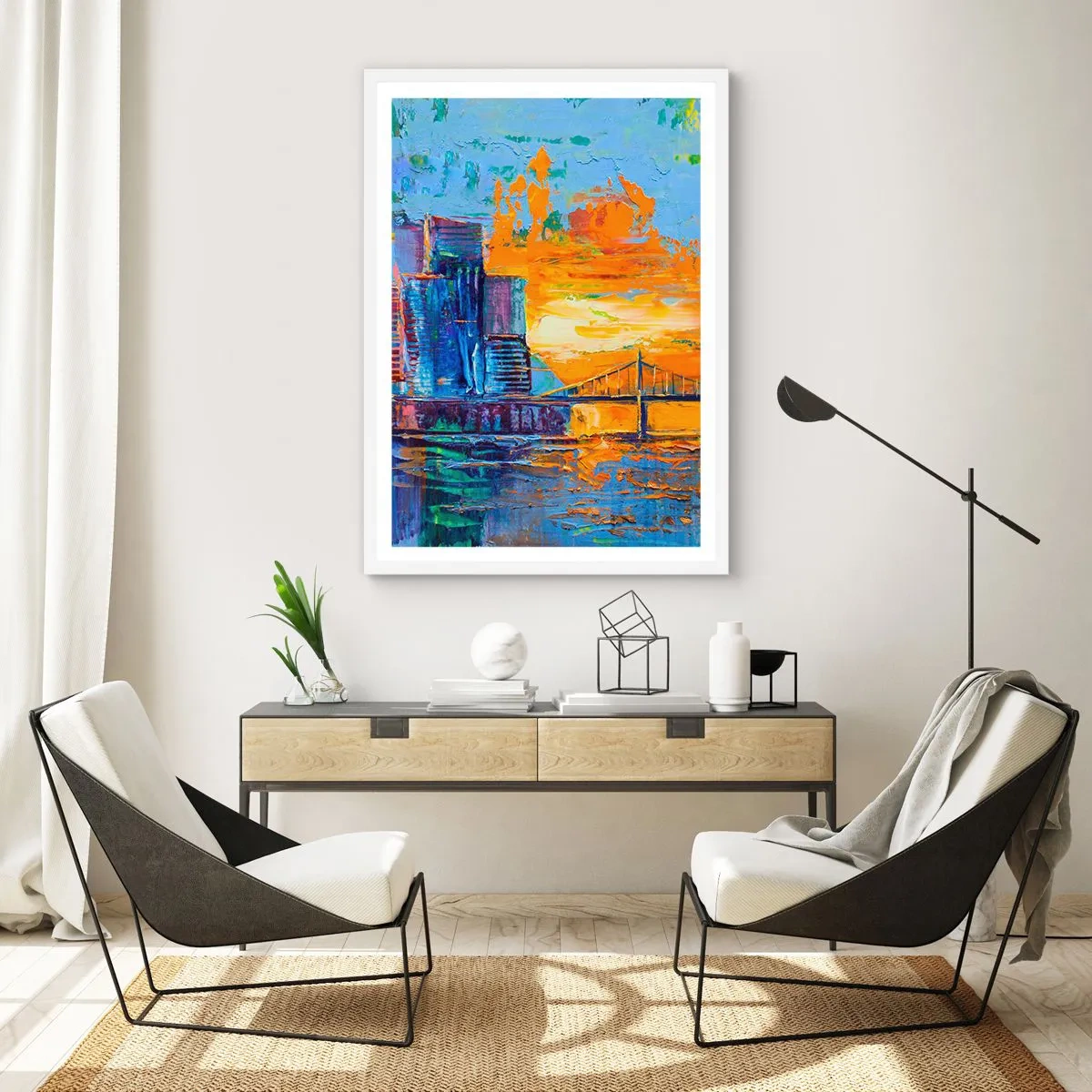 Póster en marco blanco - Cultura y naturaleza - 61x91 cm