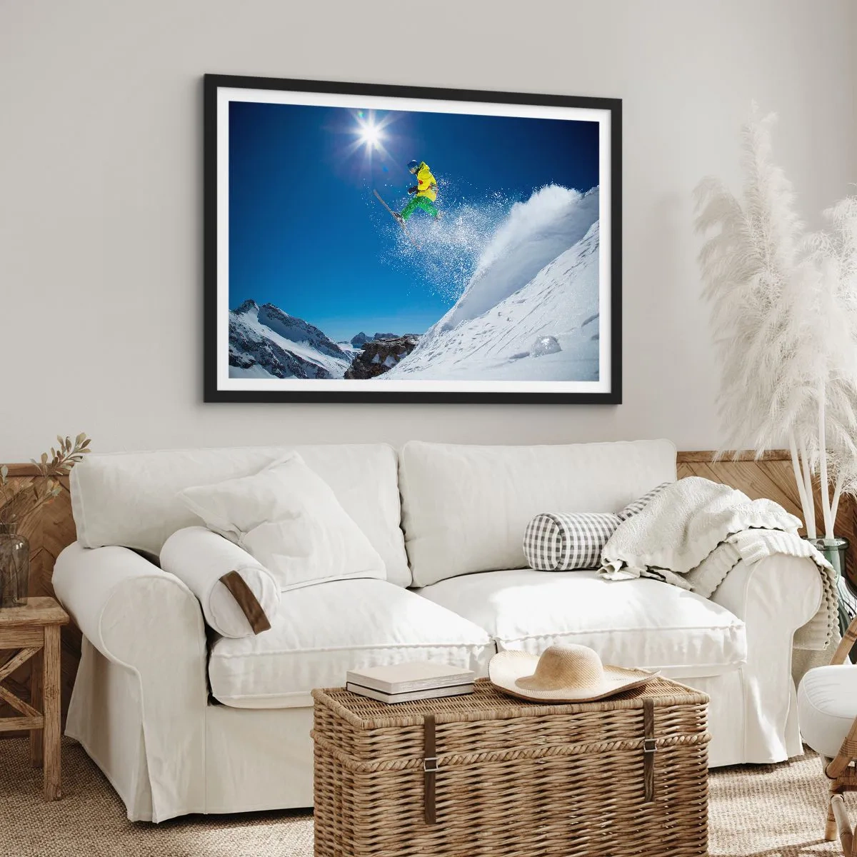 Póster en marco negro - Bailando con las montañas - 40x30 cm