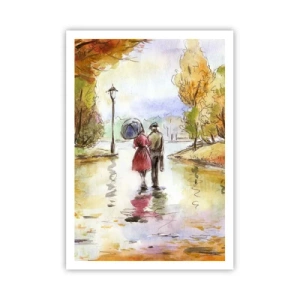 Póster - Un otoño romántico en el parque - 70x100 cm