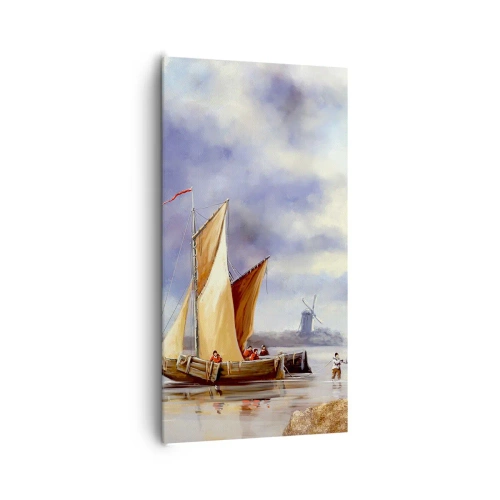 Cuadro sobre lienzo - Impresión de Imagen - El regreso de los marineros - 65x120 cm