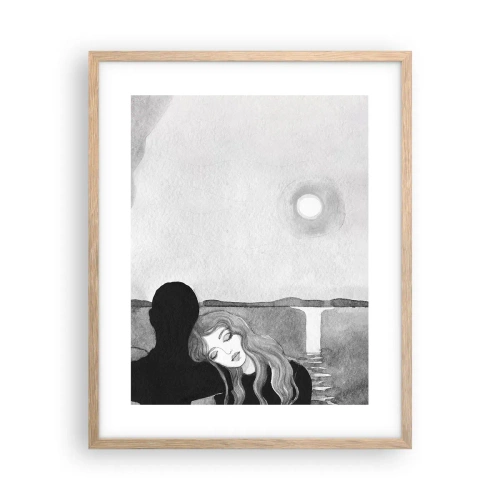 Póster en marco roble claro - Siempre un misterio - 40x50 cm