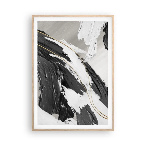 Póster en marco roble claro - Abstracción con estilo - 70x100 cm