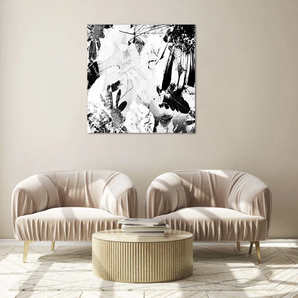 Cuadro sobre vidrio - Impresiones sobre Vidrio - Otoño en negativo - 70x70 cm