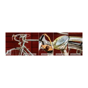 Muestra De Fotomural Standard Eco - Creada para las victorias - Bicicleta, Retro, Ciclismo - 100x30 cm
