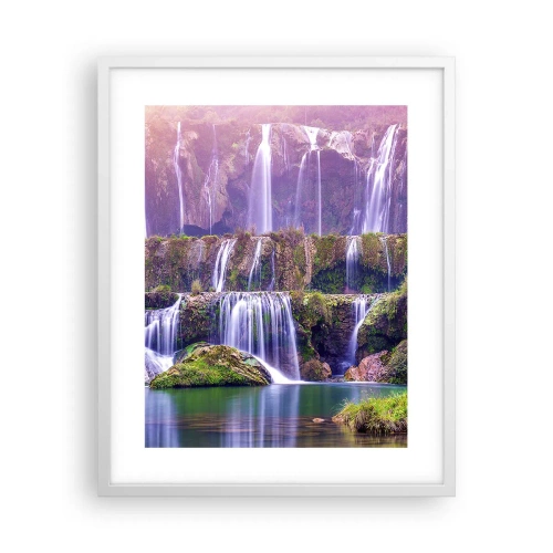 Póster en marco blanco - Escalera al cielo - 40x50 cm