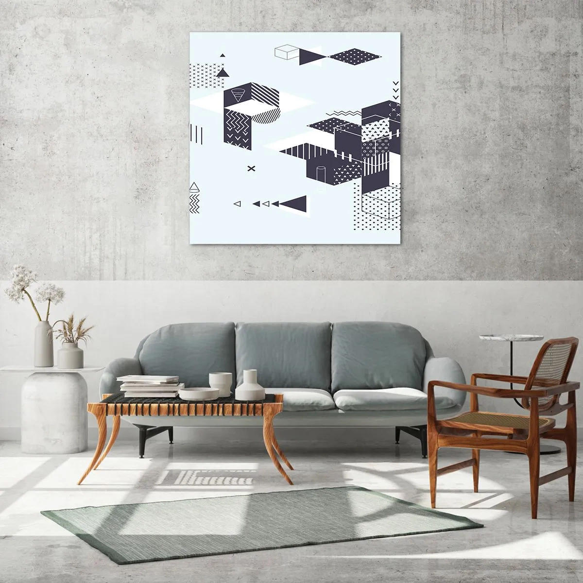 Cuadro sobre vidrio - Impresiones sobre Vidrio - Las matemáticas en el alma - 40x40 cm