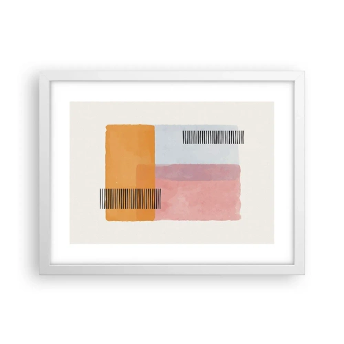 Póster en marco blanco - La rectitud - 40x30 cm