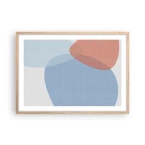 Póster en marco roble claro - Relaciones en colores pastel - 70x50 cm
