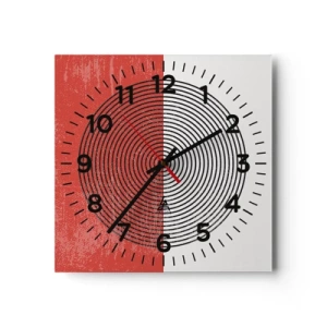 Reloj de pared - Reloj de vidrio - En el corazón de la misma - 40x40 cm